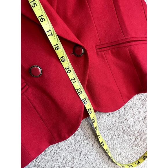 Women's Red Wool Pendleton Blazer L - Picture 5 of 5